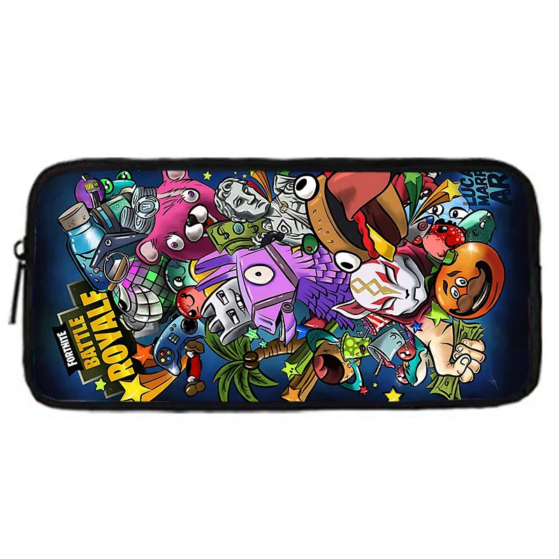 Kinder-Rucksack-Set im angesagten Gaming-Design mit Lunchbag und Federmäppchen, große Kapazität, Schultaschen für Jungen und Mädchen, ideales Geschenk F-FortniteS