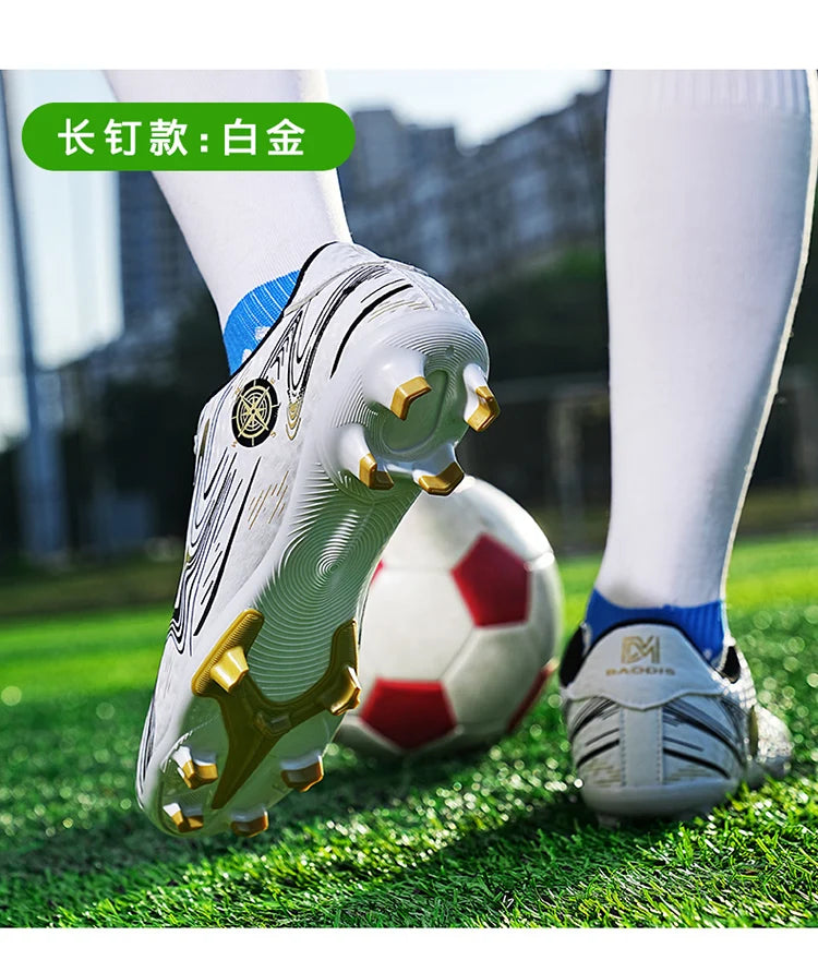 Kids Youth Soccer Cleats Football Shoes Men Non Slip Breathable Lightweight Training Sneakers Boys Children Football Match Boots
