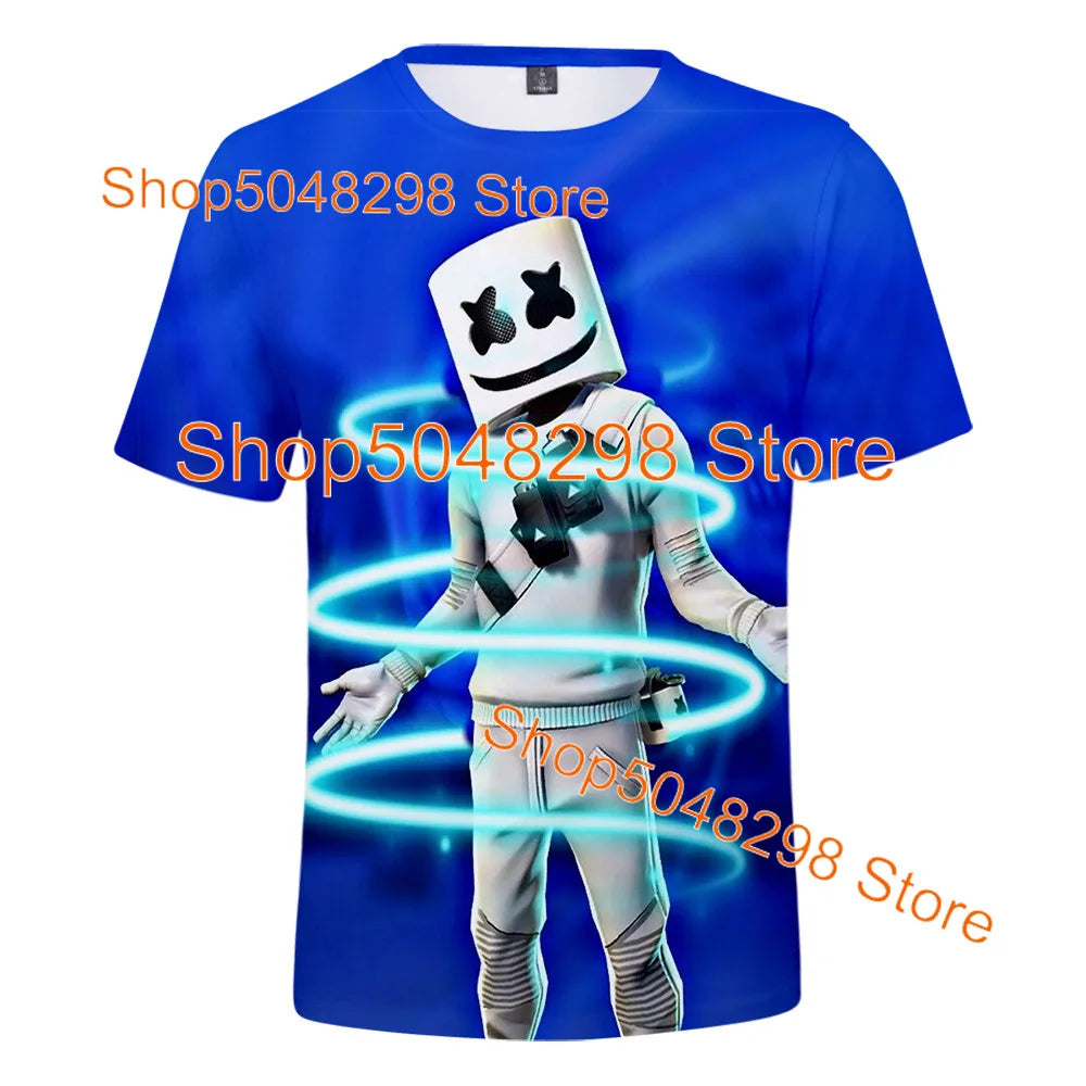 Bushranger Fortnite T-Shirt für Kinder, 3D-Print Banana Peely T-Shirt für Herren und Damen, Tee im Battle-Royale-Game-Design, Sommer-Top, Geburtstagsgeschenke