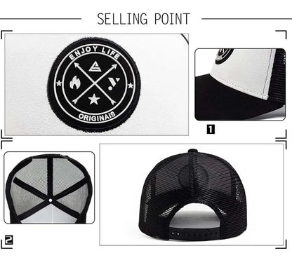 Baseballová čepice Four Seasons Mesh pro ženy a muže, módní, ležérní, prodyšná, s písmenem a ikonou, unisex, hiphopová, truckerová, outdoorová, sportovní, čepice typu „dad hat“