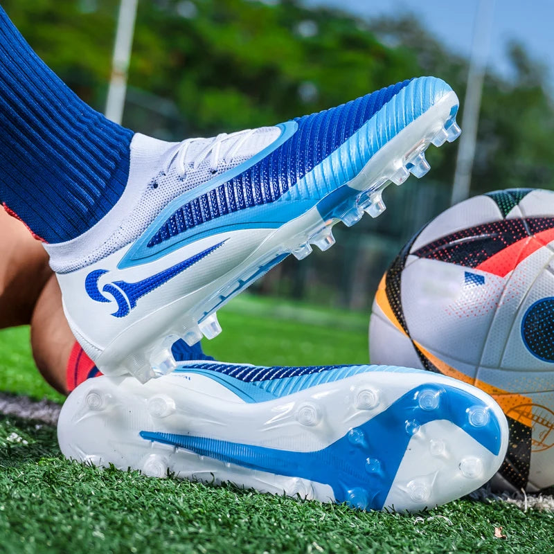 Chaussures de Football pour hommes, crampons de société, bottes professionnelles de terrain de Football en plein air, chaussures d'entraînement sur gazon, baskets à pointes longues