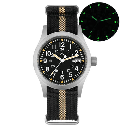 Militado ML05 38mm Quartz Watch Miyota 2035/Ronda 515 Movement Watches Domed Sapphire Crystal Luminous 100m Waterproof Watches