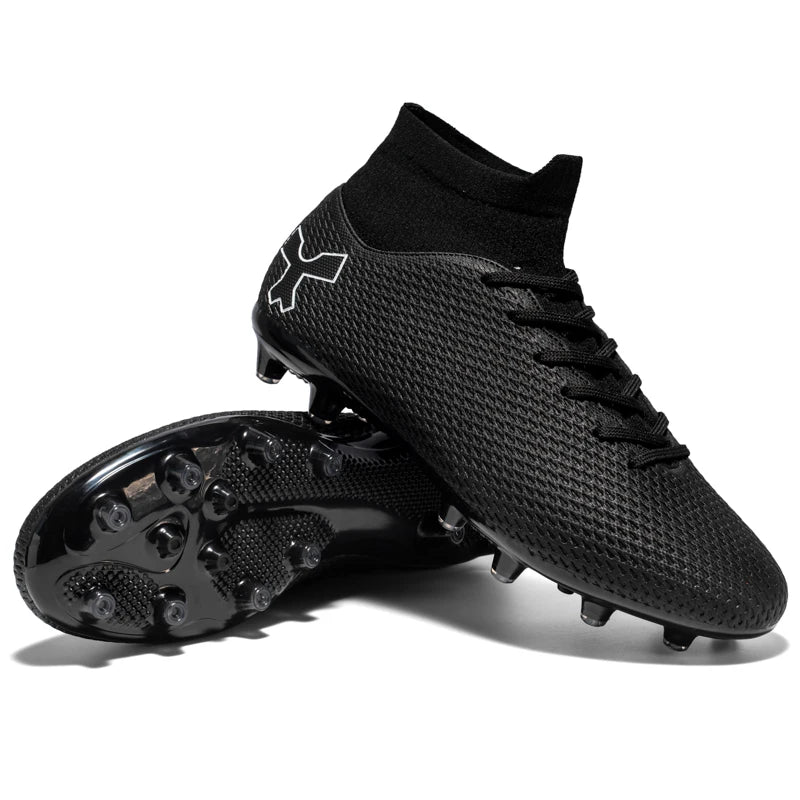 New Unisex Long Spike Football Boots Men Broken Nail Soccer Shoes AG/TF Training Soccer Cleats Sneakers Non-Slip Ankle Zapatos