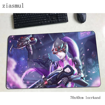 „Overwatch“ pelės kilimėlis – įspūdingas kompiuterio kilimėlis 70x40cm, didelis XL gaming pelės kilimėlis klaviatūrai, žaidimams, PC gamer stalui