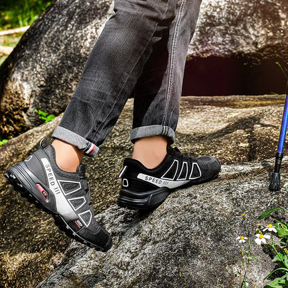Zapatillas de senderismo impermeables para hombre, calzado deportivo outdoor con cordones, zapatillas casuales de ciclismo para mujer, calzado táctico de entrenamiento antideslizante para campo