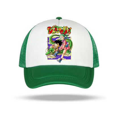 Cappellino con visiera Dragon Ball per ragazzo con stampa anime di Goku - Cappellini per bambini e adulti - Cappellini estivi traspiranti - Cappellini alla moda in stile cartone animato - Abbinabili ai costumi - Di tendenza