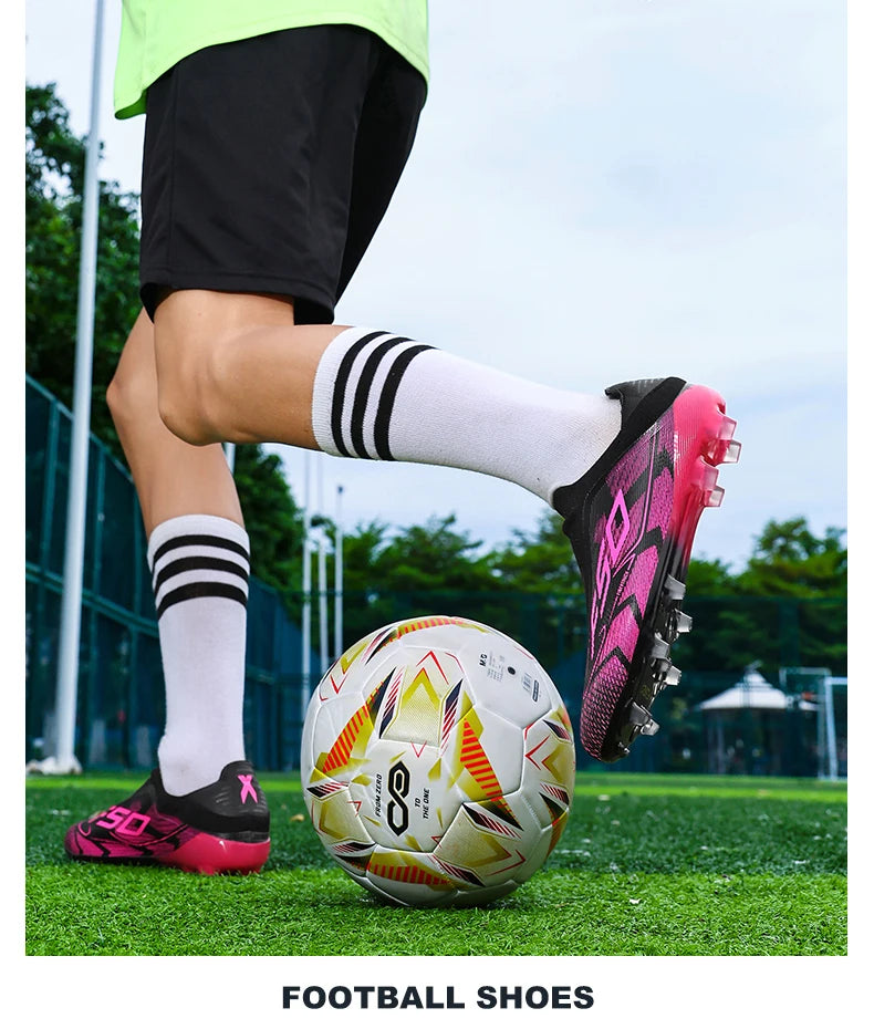 New Men Soccer Shoes Match Football Boots Non-Slip Boys High-quality Outdoor Sneakers Grass Cleats Hot-selling High-top Light