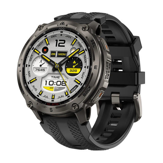 Montre connectée robuste pour homme KOSPET Tank T4, de qualité militaire, entièrement en acier inoxydable, GPS, étanche à 100 m, plongée en apnée jusqu’à 45 m, moniteur de santé