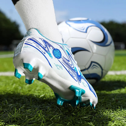 Chaussures de football unisexes AG Stud pour hommes et femmes, crampons de football légers, antidérapants, respirants, baskets d'entraînement, pour terrain en herbe naturelle, match F