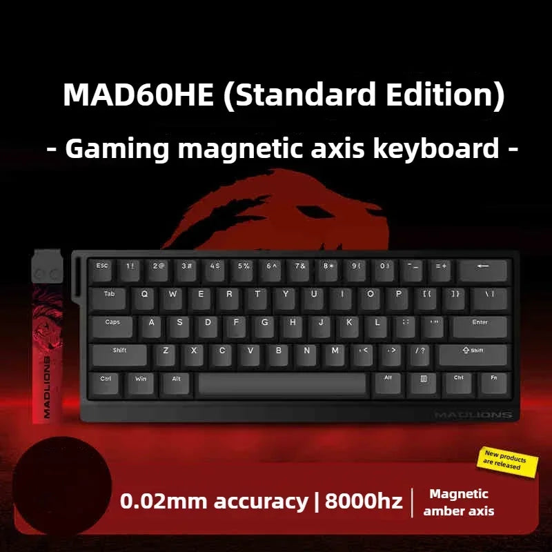 FGG MAD60 Gaming-RGB-Tastatur mit magnetischen Schaltern, fürs Gaming, Full-Key-Hot-Swap, schnelle Reaktionszeit, individuell anpassbare Gaming-Tastatur für Einsteiger