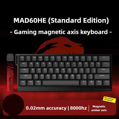 FGG MAD60 Gaming-RGB-Tastatur mit magnetischen Schaltern, fürs Gaming, Full-Key-Hot-Swap, schnelle Reaktionszeit, individuell anpassbare Gaming-Tastatur für Einsteiger