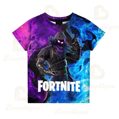 T-shirt 3D Fortnite Victory Game per bambini e neonati, stile Harajuku, top Battle Royale Hero carino per bambini, maschi e femmine