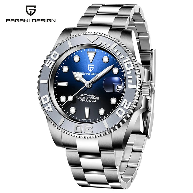 PAGANI DESIGN V2 Japan Mov't 40MM Luxury Men Mechanical Watch Sapphire Glass Ceramic Bezel Automatic Diving Watches for Men