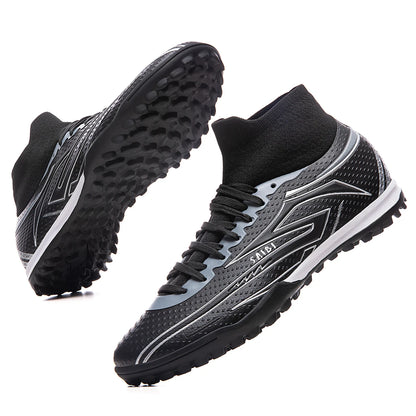 Chaussures de football athlétiques TF Turf, tige en tissu PU doux pour la peau, semelle en caoutchouc antidérapante, qualité fiable, chaussures d'entraînement.