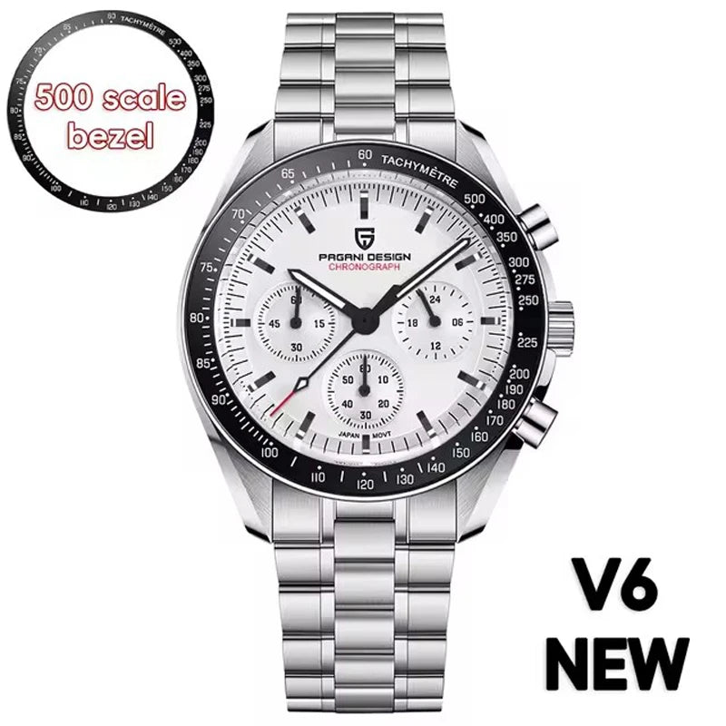 PAGANI DESIGN 2026 New Moon Watch For Men Quartz Multifunction Chronograph Sports Mens Watches Top Brand Luxury Sapphire Mirror