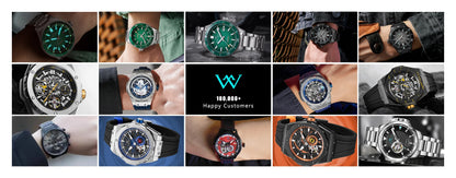 WM Watch Automatic Mechanical Men Watches High Quality Sapphire World Time Original Recognized Brand Welly Merck Watch Man WM057