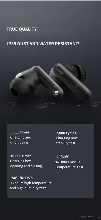 realme Buds T310 Earphones 46dB Active Noise Cancelling HiFi Wireless Headphones Bluetooth 5.4 Game Music Headset Long Standby