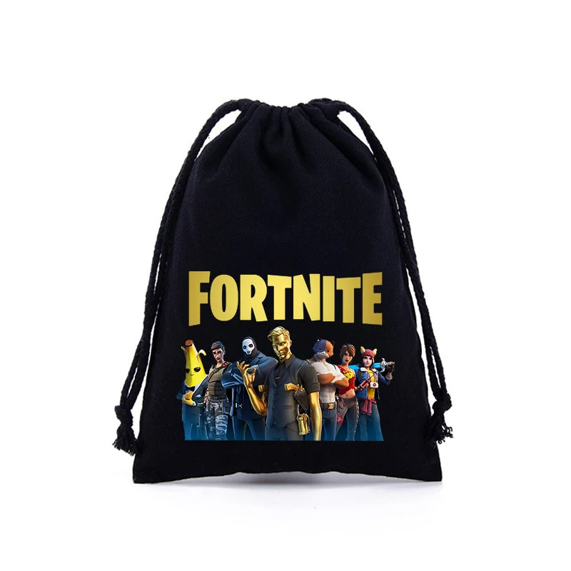 Fortnites Boys Girls Drawstring Bags Cartoon Anime Printed Large Capacity Storage Bags Tote Bag Handbag New Cute Birthday Gifts
