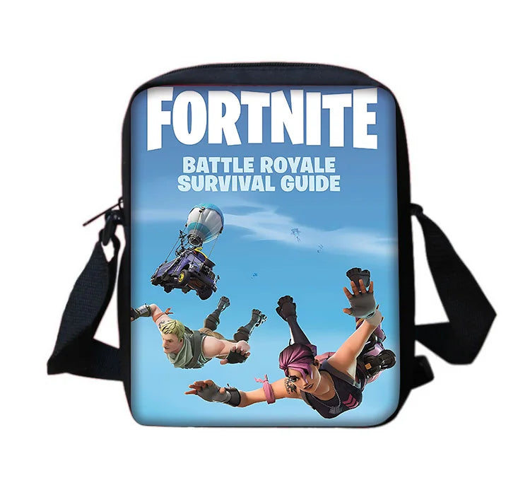 Mochila escolar infantil con bolso de hombro y estuches para lápices, bolsas escolares con diseño de juego popular F-FortniteS para niños y niñas, el mejor regalo