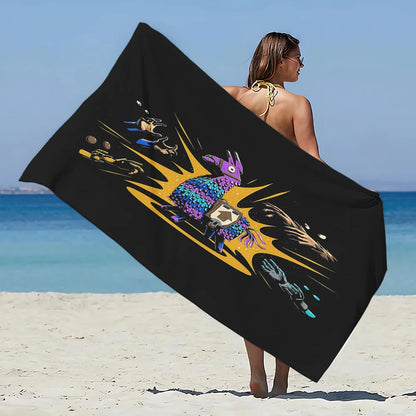 Neues Hot Game F-FortniteS Strandtuch aus Mikrofaser, sandfrei, schnelltrocknend, weich, sandabweisend, Poolhandtuch, Geschenk für Frauen, Reisen, Fitnessstudio, Dusche