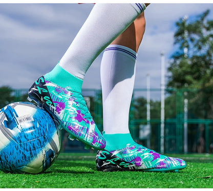 Chaussures de football montantes pour hommes, crampons professionnels pour terrain de football, baskets athlétiques pour adolescents, entraînement de football 2026