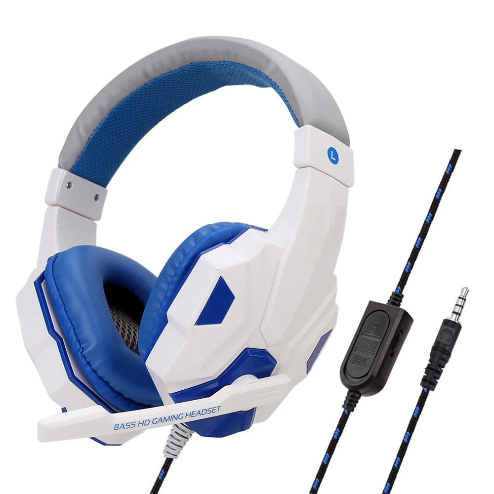 3.5mm Wired Headset Gaming Headset 120° Adjustable Gamer Headset With Noise Cancelling Microphone For PS4 5/Smart Phone/Computer