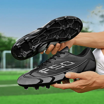 Nouvelles chaussures de football pour hommes, chaussures de sport respirantes, antidérapantes, de haute qualité, pour matchs en plein air, chaussures de football de salle, haute tige, ultralégères