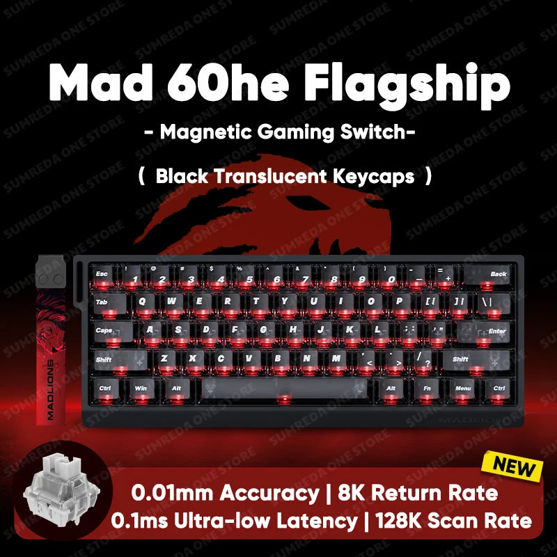 Madlions mad60he Mad60 Mad68 HE Mechanical Keyboard Magnetic Switch Mad60he Wired Game Keyboard Rapid Trigger Rgb Keyboard