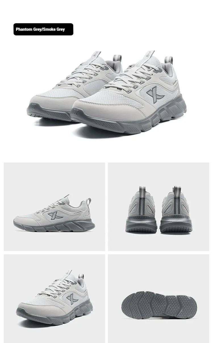 Zapatillas de running Xtep para hombre de verano, de malla transpirable, resistentes al desgaste, deportivas, ligeras, casuales juveniles, con amortiguación 875219110065