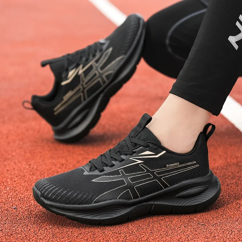Men's Women EVA Sole Mesh Upper Breathable Running Shoes Soft Shock Absorbing Sports Shoes Unisex Sneakers Lightweight Footwear