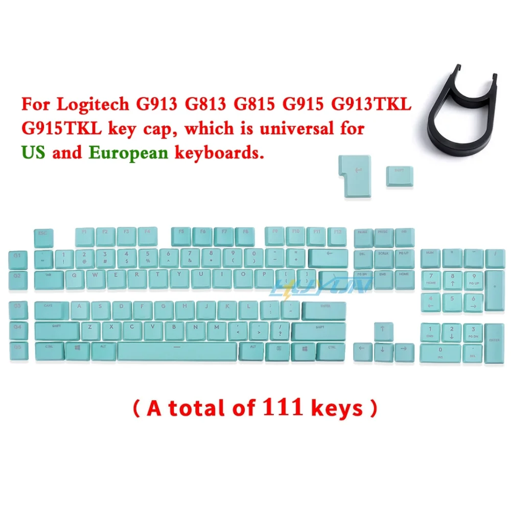G915 913 TKL G815 G813 Textured Anti Slip Transparent Backlit Keycap, Suitable for Logitech Mechanical Keyboard