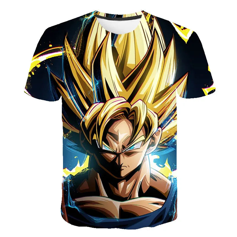 Vyriški marškinėliai Dragon Ball Z, marškinėliai berniukams, vaikiški drabužiai, vasariniai trumpomis rankovėmis, vaikiški animacinių filmų marškinėliai, viršutiniai drabužiai, marškinėliai berniukams