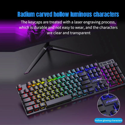 RGB Wired Mechanical Keyboard 104 Keys of Backlit Key Caps Gaming and Office Keyboard For Microsoft Windows and Apple IOS System