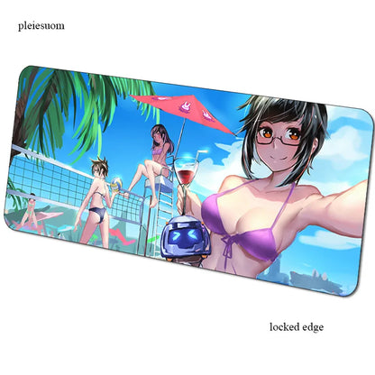 Herní podložka pod myš Overwatch s HD potiskem, 900x400x3mm, podložka na počítačový stůl pro hráče, cenově dostupná PC podložka pod myš pro notebook