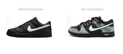 Custom Sneakers Nike Dunk Night Walker SAML Retro Urban Casual Low Top Shock Absorbing Breathable Wear Resistant For Men