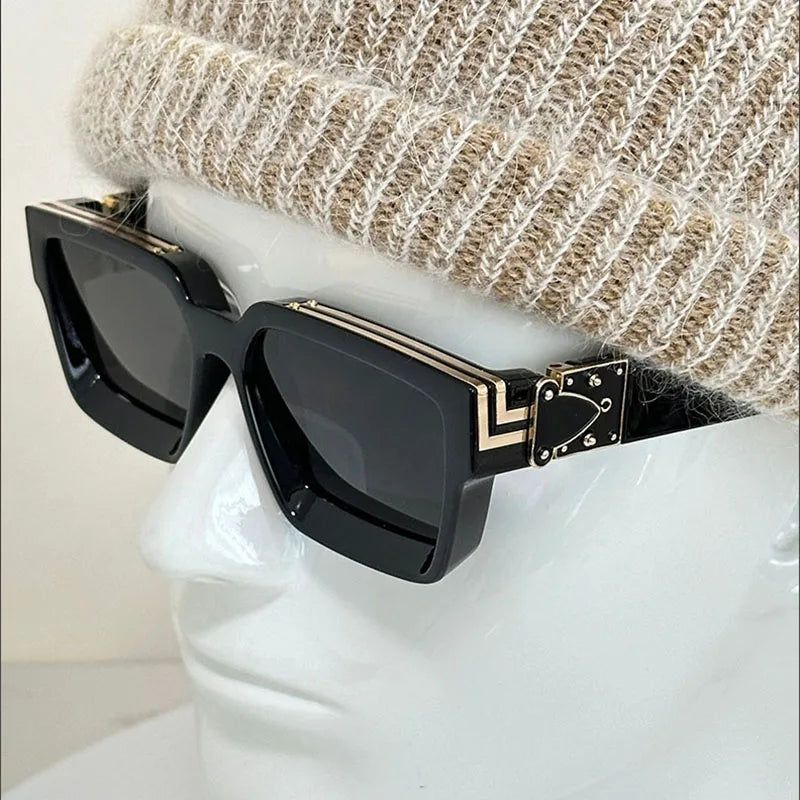 Millionaire Square-solglasögon för män Retro-solglasögon för kvinnor Trendiga och fashionabla vintage-solglasögon Zonnebril