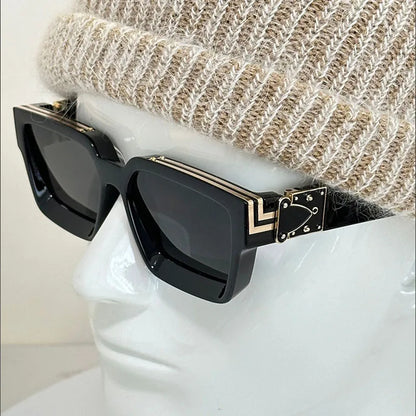 Millionaire Square-solglasögon för män Retro-solglasögon för kvinnor Trendiga och fashionabla vintage-solglasögon Zonnebril