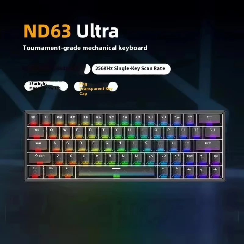 Irok ND63/ND68 Magnetic Switch Mechanical Keyboards RGB Hot Swap E-Sports Wired Customize Keyboard Pc Gaming Office Accessory