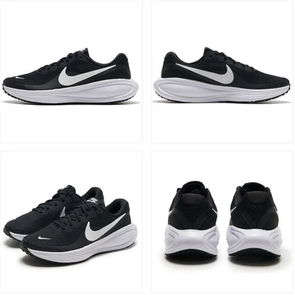 Nike Men's Revolution 8 Mesh Breathable Black White Running Shoes HJ9198-003
