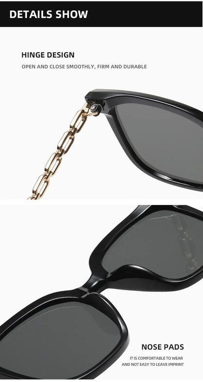Lunettes de soleil carrées pour femme, style vintage, monture large, verres miroirs noirs, polarisées, lunettes de soleil sexy pour femme, idéales pour le voyage, protection UV400