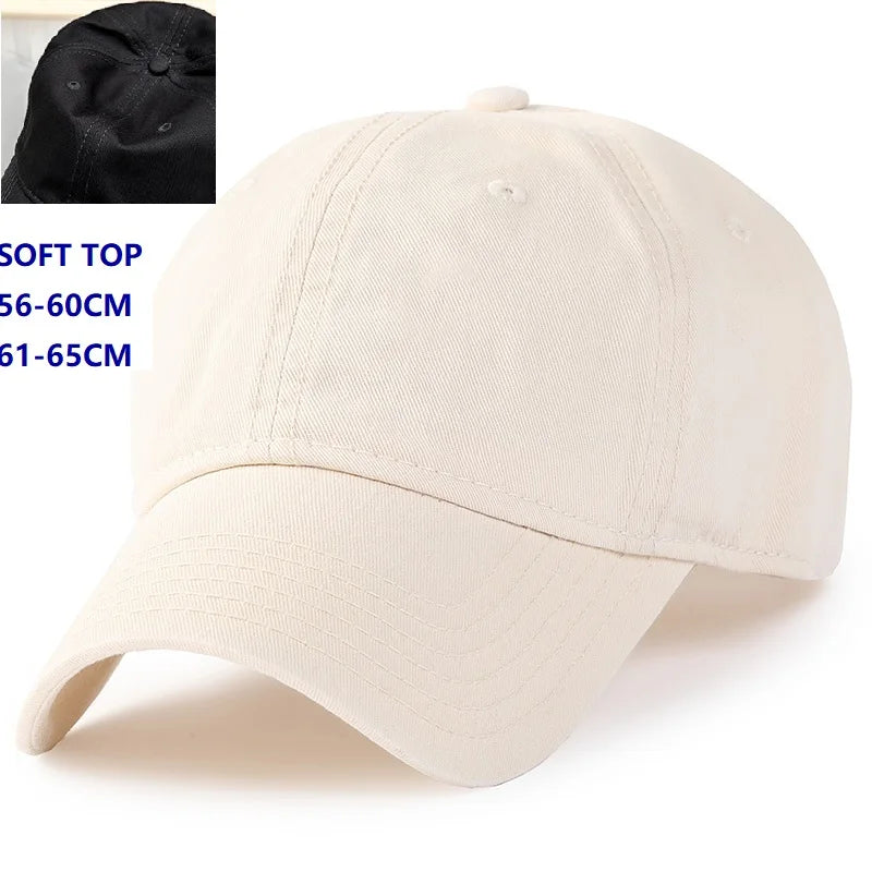 Cappellino da baseball da uomo e da donna oversize XXL, 100% cotone, cappellino da baseball grande per teste grandi 56-63 cm (23,5"-25,5"), cappellino "dad cap" semplice e regolabile