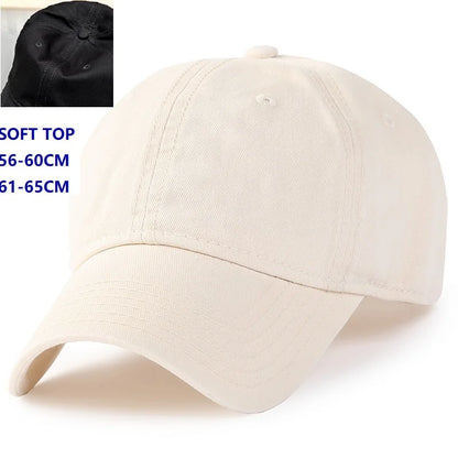 Cappellino da baseball da uomo e da donna oversize XXL, 100% cotone, cappellino da baseball grande per teste grandi 56-63 cm (23,5"-25,5"), cappellino "dad cap" semplice e regolabile