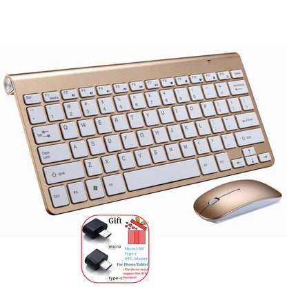 Spanische, hebräische, koreanische und thailändische kabellose Tastatur-Maus-Kombination 2.4G, mini, tragbare kabellose Tastatur und Maus für Windows, Mac und Android