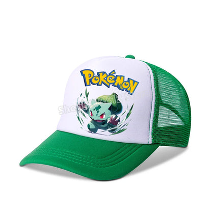 Pokémonová baseballová čepice Pikachu Charizard Gengar kreslená postavička čepice s kšiltem pro děti i dospělé letní outdoorová sportovní čepice pro chlapce ležérní módní čepice dárek