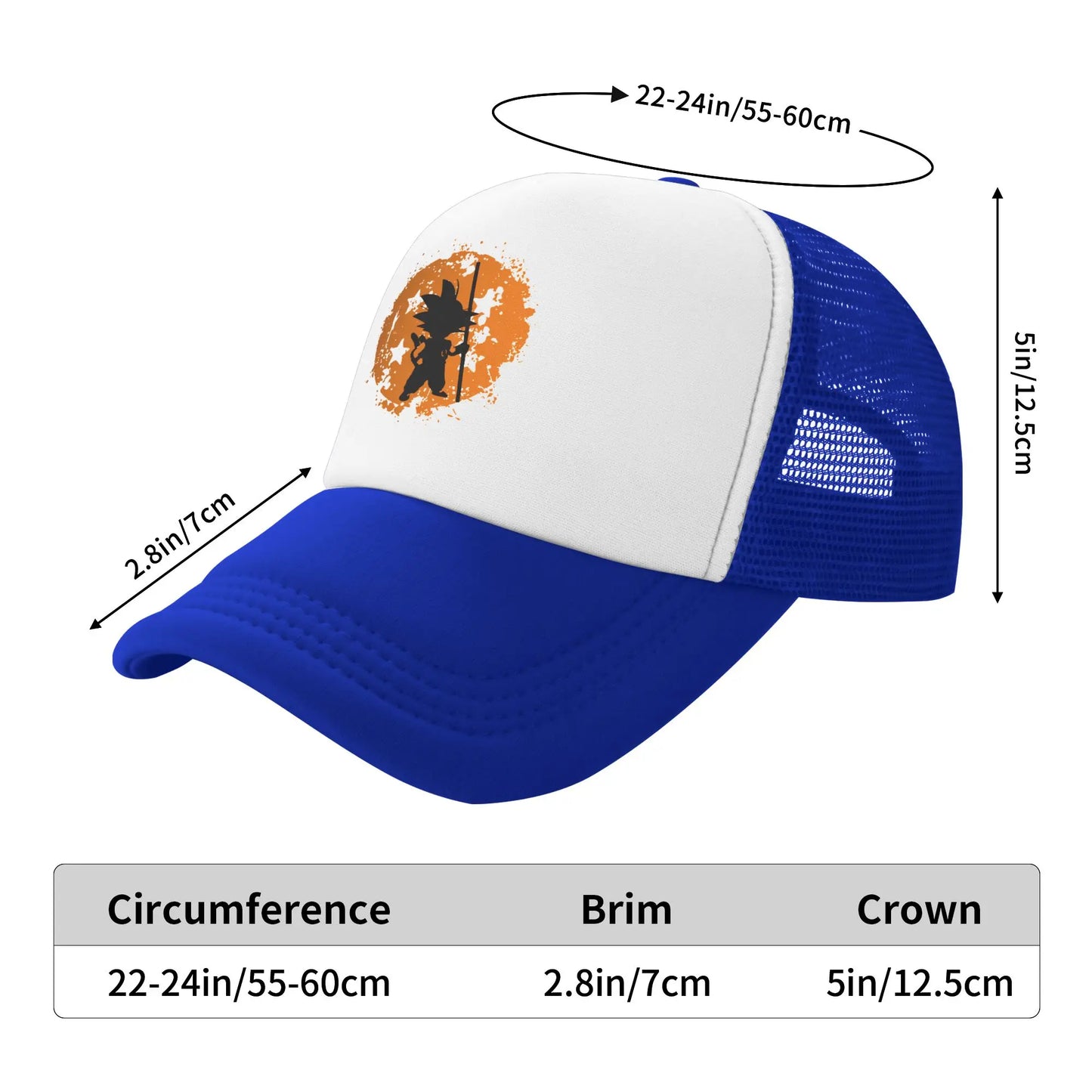 Unisex Dragon Ball Z Goku Dbz Trucker Hats Outdoor Mesh Baseball Caps Snapback Caps  Hats Sun Caps Trucker Cap High Quality