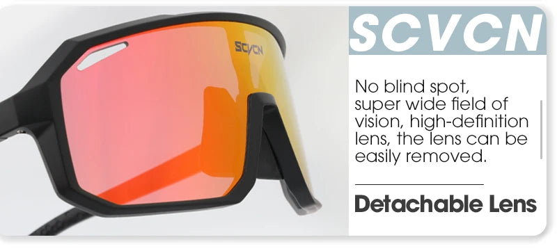 SCVCN New Outdoor Cycling Glasses Bike Sunglasses Men UV400 Eyewear Sports MTB Goggles Bicycle Women Riding Hiking Sunglasses