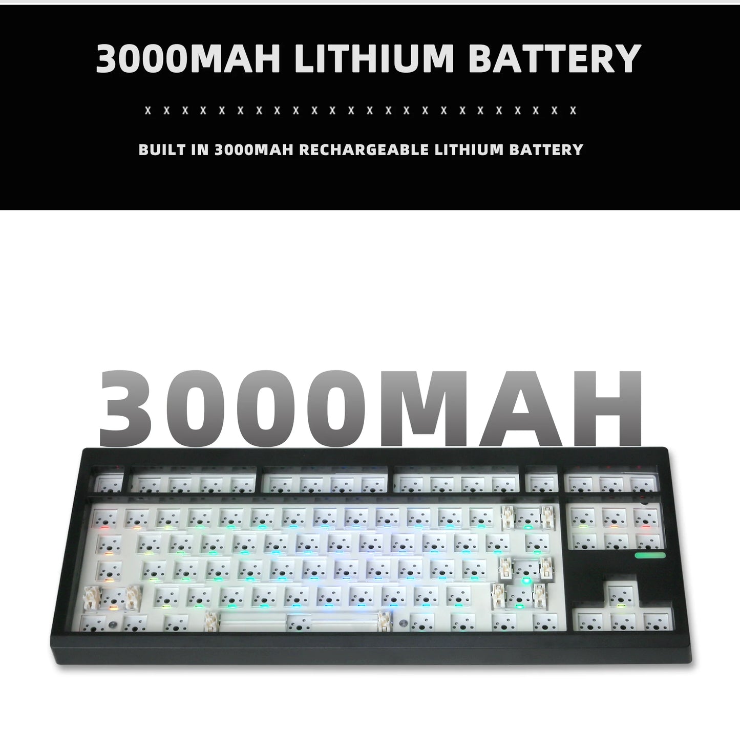 ZUOYA GMK87-L Mechanical Keyboard KIT 3-Mode Wireless Bluetooth Hot Swappable Gasket Customization Keyboard Gaming Keyboard KIT