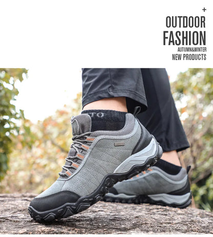Scarpe da trekking HUMTTO da uomo, sneakers invernali di lusso firmate per arrampicata e trekking, scarpe da uomo in pelle per sport outdoor e lavoro 110282A
