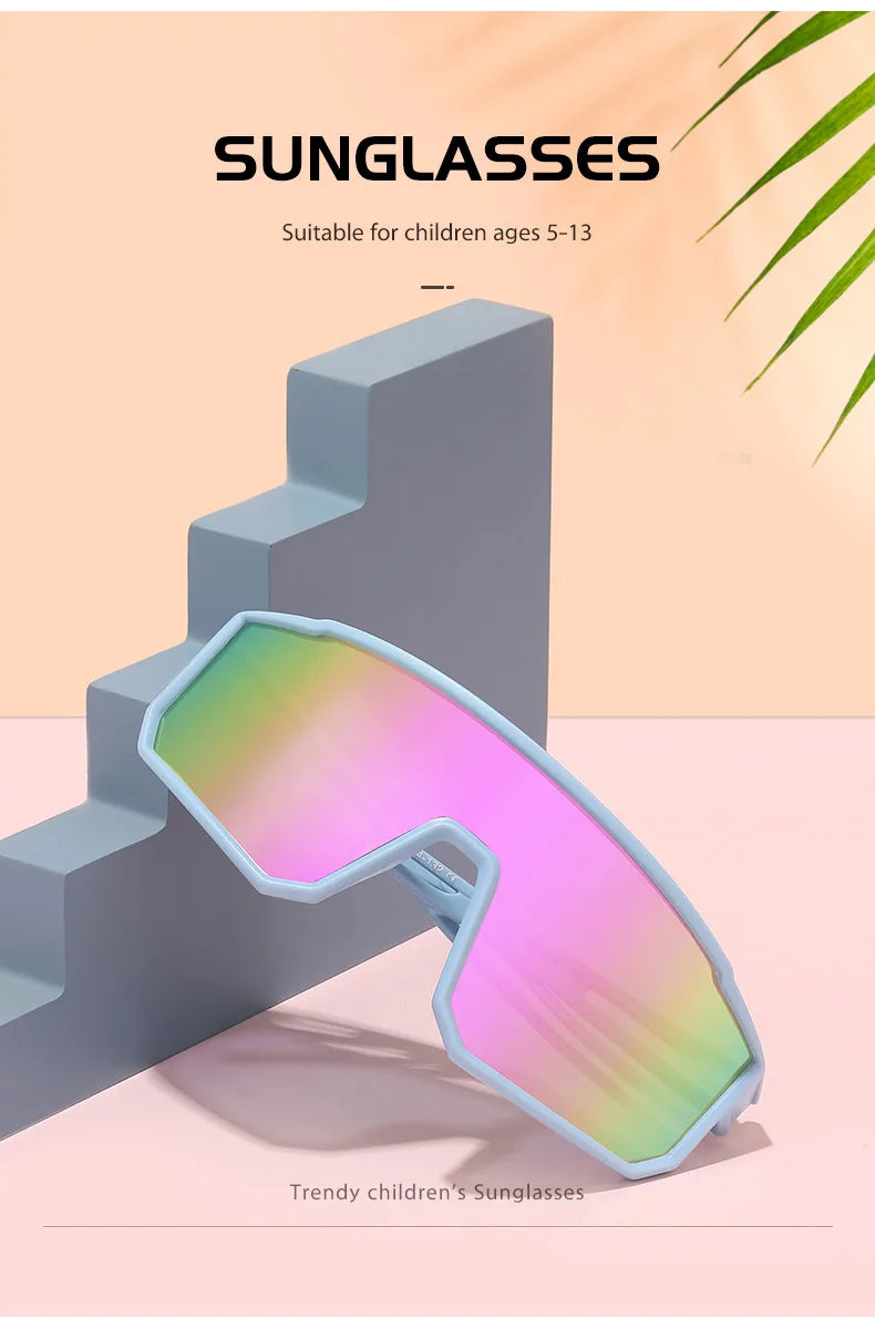 Polariserade solglasögon för barn, utomhuscykling, UV400-skydd, solglasögon för pojkar och flickor 5–13 år