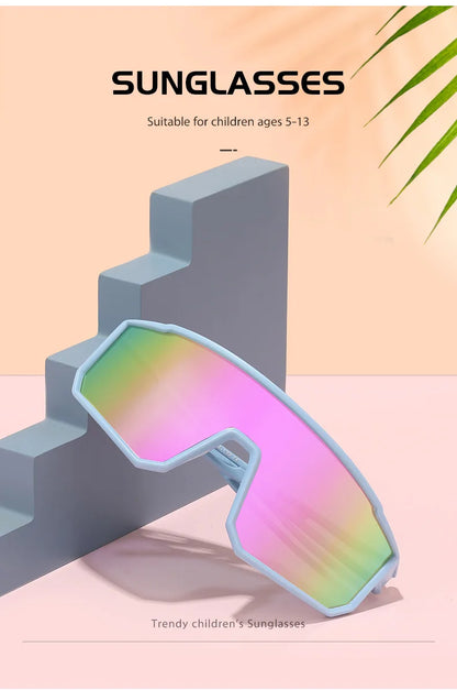 Polariserade solglasögon för barn, utomhuscykling, UV400-skydd, solglasögon för pojkar och flickor 5–13 år